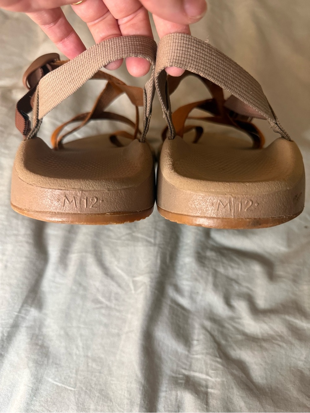 Chaco Men's Z/1 Classic Sandals Burnt Orange and Tan Size 12 - Picture 6 of 7